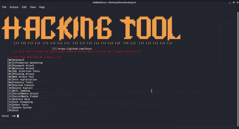 All in One Hacking tool For Hackers